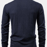 Long Sleeve Twist Jacquard Polo Shirt