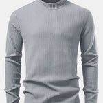 Long Sleeve Waffle Mock Neck T-Shirt & Drawstring Knitted Waffle Pants