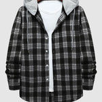 Men's Classic Plaid Hooded Thin Jacket