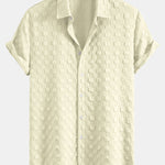 Checkerboard Textured Button Up Shirt