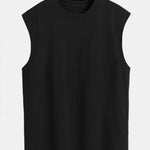 3 Pieces Relax Fit Cotton Drop Shoulder Sleeveless T-Shirts