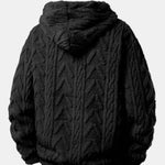 Geometric Jacquard Teddy Hoodie & Jogger Pants