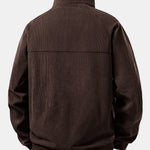 Quarter Zip Corduroy Raglan Sleeve Sweatshirt