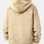 Teddy Fleece Button Up Hooded Coat