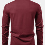 Long Sleeved Contrast Polo Shirt With Pocket
