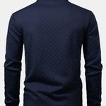 Long Sleeve Wave Jacquard Polo Shirt