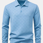 Long Sleeve Stripe Polo Shirt