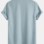 Contrast Pocket Stand Collar Shirt