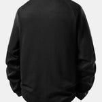 Long Sleeve Arc Hem Waffle Henley Shirt