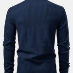 Long Sleeve Waffle Mock Neck T-Shirt
