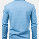 Long Sleeve Stripe Polo Shirt