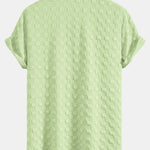 Checkerboard Textured Button Up Shirt