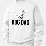 Hot Dog Dad Print Relax Fit Sweatshirt