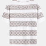 Rhombus Geometry Knitted Sweater T-Shirt