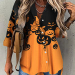Zeagoo Vintage Floral Shirt Tops Casual Lapel Neck Long Sleeve Fitted Blouse