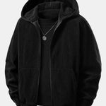 Corduroy Zip-Up Hoodie
