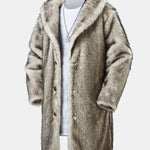 Faux Fur Shawl Collar Overcoat