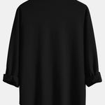 Long Sleeve Muscle Fit Ribbed Button Up Shirt
