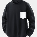 Relax Fit Contrast Pocket Sweatshirt