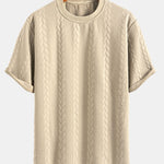 Relax Fit Mid-Length Sleeve Twist Jacquard T-Shirt & Shorts