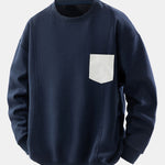 Relax Fit Contrast Pocket Sweatshirt
