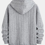 Relax Fit Twist Jacquard Zip Up Hoodie