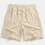 Relax Fit Checkerboard Jacquard Casual T-Shirt & Shorts Set