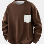 Relax Fit Contrast Pocket Sweatshirt