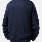 Long Sleeve Arc Hem Waffle Henley Shirt