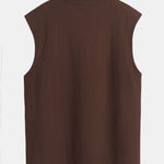 3 Pieces Relax Fit Cotton Drop Shoulder Sleeveless T-Shirts