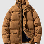 Men's corduroy thickened stand collar Puffer Jacket