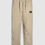 Men's Corduroy Solid Color Elastic Waist Drawstring Casual Pants