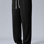 Waffle Pleated Pintuck Straight Leg Pants