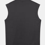Relax Fit Solid Cotton Drop Shoulder Sleeveless T-Shirt