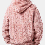 Geometric Jacquard Teddy Hoodie & Jogger Pants