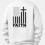 Freedom American Flag Print Relax Fit Sweatshirt