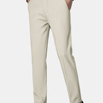 Warm Fleece-Lined Slim Fit Tapered Trousers