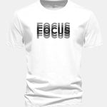 Regular Fit Focus Slogan Print Cotton T-Shirt