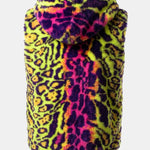 Faux Fur Colorful Leopard Hooded Vest