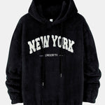 New York Embroidery Teddy Hoodie
