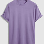 Men's solid color cotton basic round neck short-sleeved T-shirt