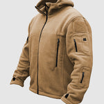 Men's Thermal Fleece Pocket Hooded Zip Jacket