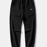 Checkerboard Jacquard Quarter Zip Sweatshirt & Jogger Pants