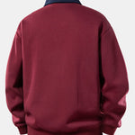 Relax Fit New York Print Contrast Polo Sweatshirt