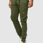Casual Patchwork Pants with Dual Pockets