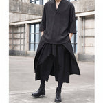 Loose Wide-leg Cropped Culottes