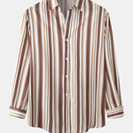 Men's Colorful Striped Long Sleeve Casual Shirt