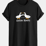 Regular Fit Goose Fist Bump Print Cotton T-Shirt