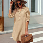 Zeagoo Women's Cotton Shirt Dress
