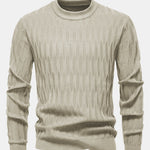 Textured Crew Neck Sweater